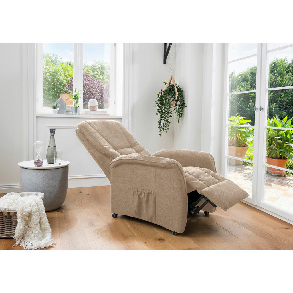 Thumbnail - Livetastic Fernsehsessel, Hellbraun, Textil, 77x107x88 cm, Stoffauswahl, Relaxfunktion, Wohnzimmer, Sessel, Fernsehsesse...