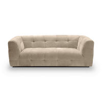 3-SITZER-SOFA TENSO Flachgewebe Beige  - Beige/Schwarz, Basics, Kunststoff/Textil (217/72/96cm) - MID.YOU