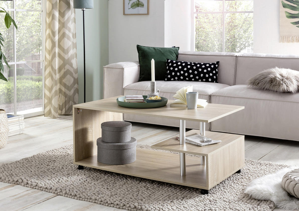 COUCHTISCH in Holzwerkstoff 105/60/48,5 cm  - Sonoma Eiche, Modern, Holzwerkstoff/Kunststoff (105/60/48,5cm) - MID.YOU