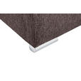ECKSOFA in Mikrofaser Braun 276/193 cm - Chromfarben/Braun, MODERN, Kunststoff/Textil (276/193cm) - Hom`in