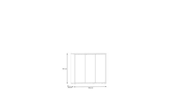 SCHUHSCHRANK 110/100/35 cm - Eiche Artisan/Grau, MODERN, Holzwerkstoff/Kunststoff (110/100/35cm) - Xora