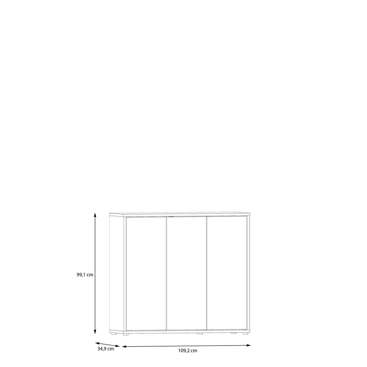 SCHUHSCHRANK Alice Springs  in 110/100/35 cm  - Hellgrau/Grau, Modern, Holzwerkstoff (110/100/35cm) - Xora