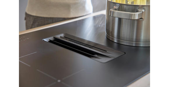 KOCHFELD-DUNSTABZUG-KOMBI DKEX8050IM  - Schwarz, Basics, Glas/Metall (80/23/51cm) - Dieter Knoll