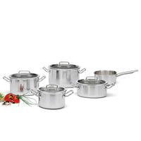 KOCHTOPFSET BRIGADE BASIC 5-teilig  - Silberfarben, Basics, Metall (30,5/30,3/31,6cm) - Spring