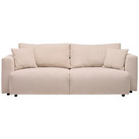 SCHLAFSOFA in Cord Beige  - Beige/Schwarz, Design, Kunststoff/Textil (250/92/105cm) - Carryhome