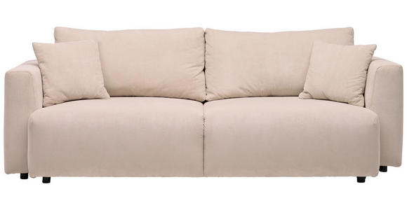 SCHLAFSOFA Cord Beige - Beige/Schwarz, Design, Kunststoff/Textil (250/92/105cm) - Carryhome
