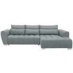 ECKSOFA in Webstoff Türkis  - Türkis/Silberfarben, MODERN, Kunststoff/Textil (304/218cm) - Carryhome