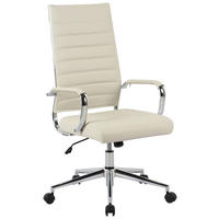 VRTLJIVI STOL kovina, usnje barve kroma, bež  - barve kroma/bež, Konvencionalno, kovina/umetna masa (63,5/103/112.5/55,5cm) - Venda