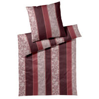BETTWÄSCHESET Makosatin 200/210 cm  100 cm/65 cm  - Rot, Design, Textil (200/210cm) - Joop!