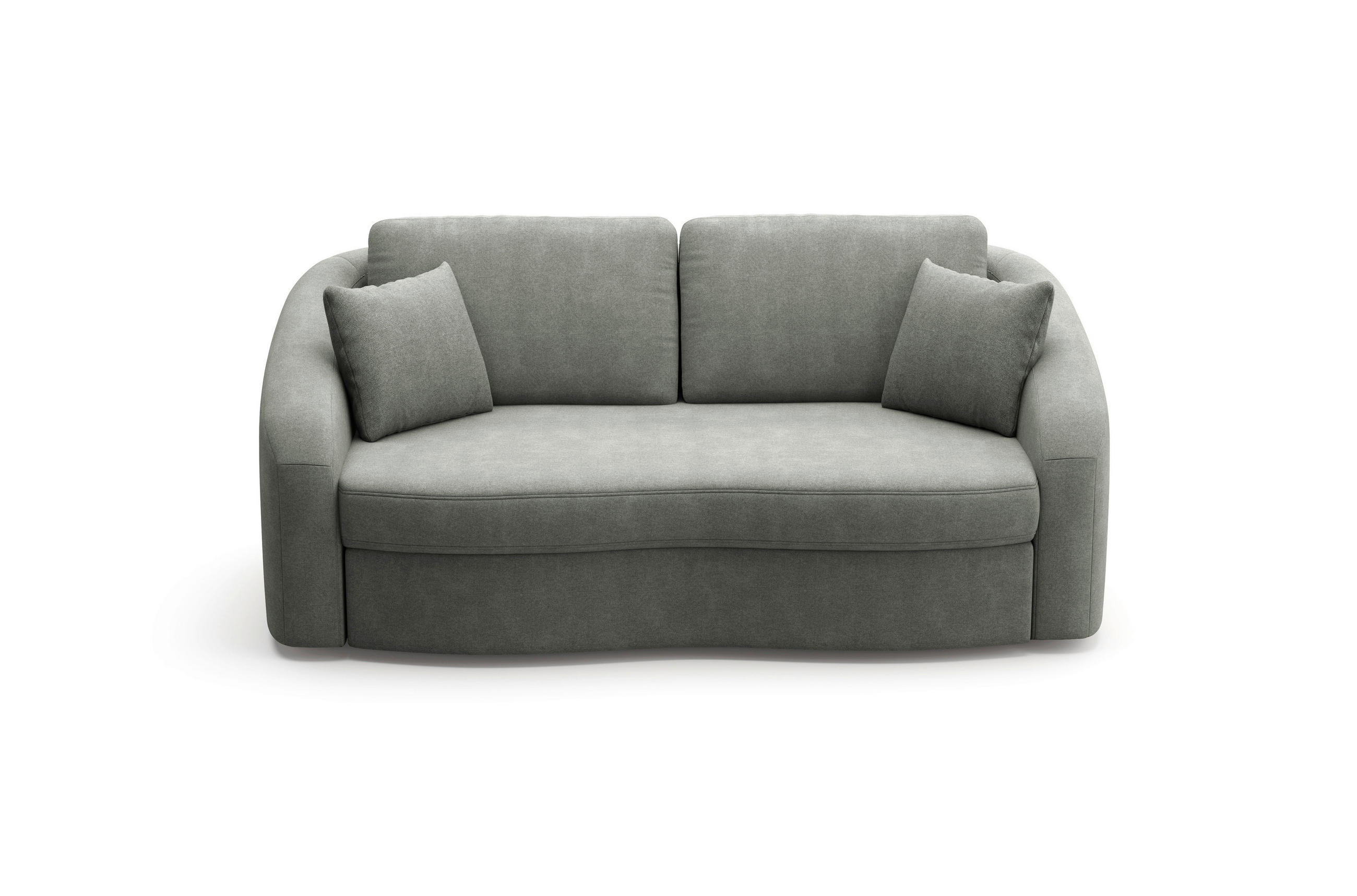 2,5-SITZER in Mikrofaser Schlammfarben  - Schlammfarben/Schwarz, Modern, Kunststoff/Textil (196/88/107cm) - Sit & More
