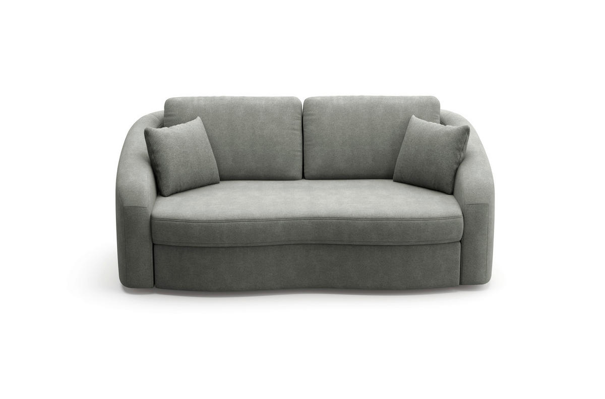 2,5-SITZER Mikrofaser Schlammfarben  - Schlammfarben/Schwarz, MODERN, Kunststoff/Textil (196/88/107cm) - Sit & More