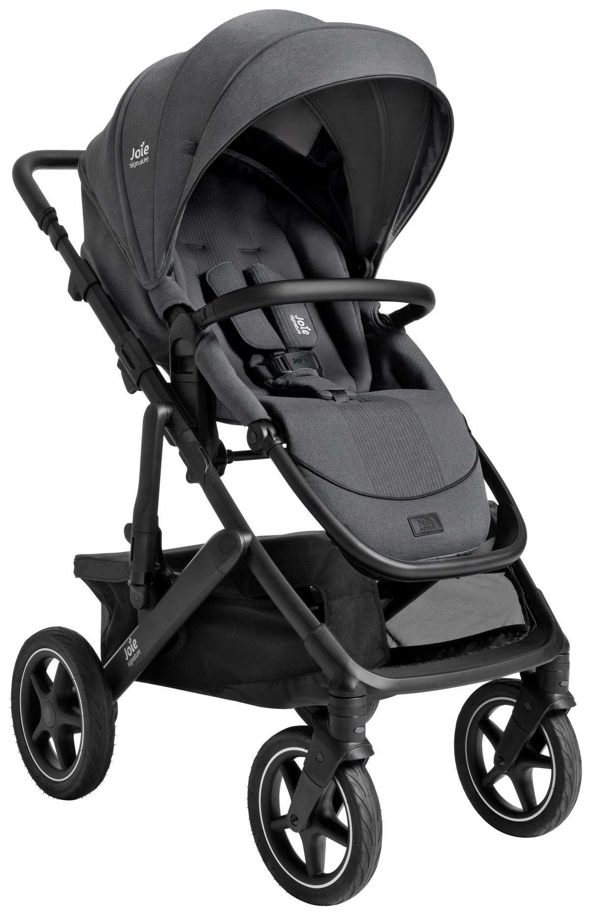 KINDERWAGENSET Vinca 4in1  - Graublau/Schwarz, Basics, Textil/Metall (65/109/97cm) - JOIE SIGNATURE