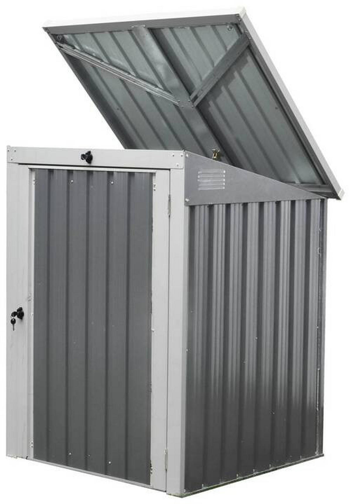 BOX NA ODPADKOVÉ KOŠE   - antracitová, Basics, kov (104/134/101cm)