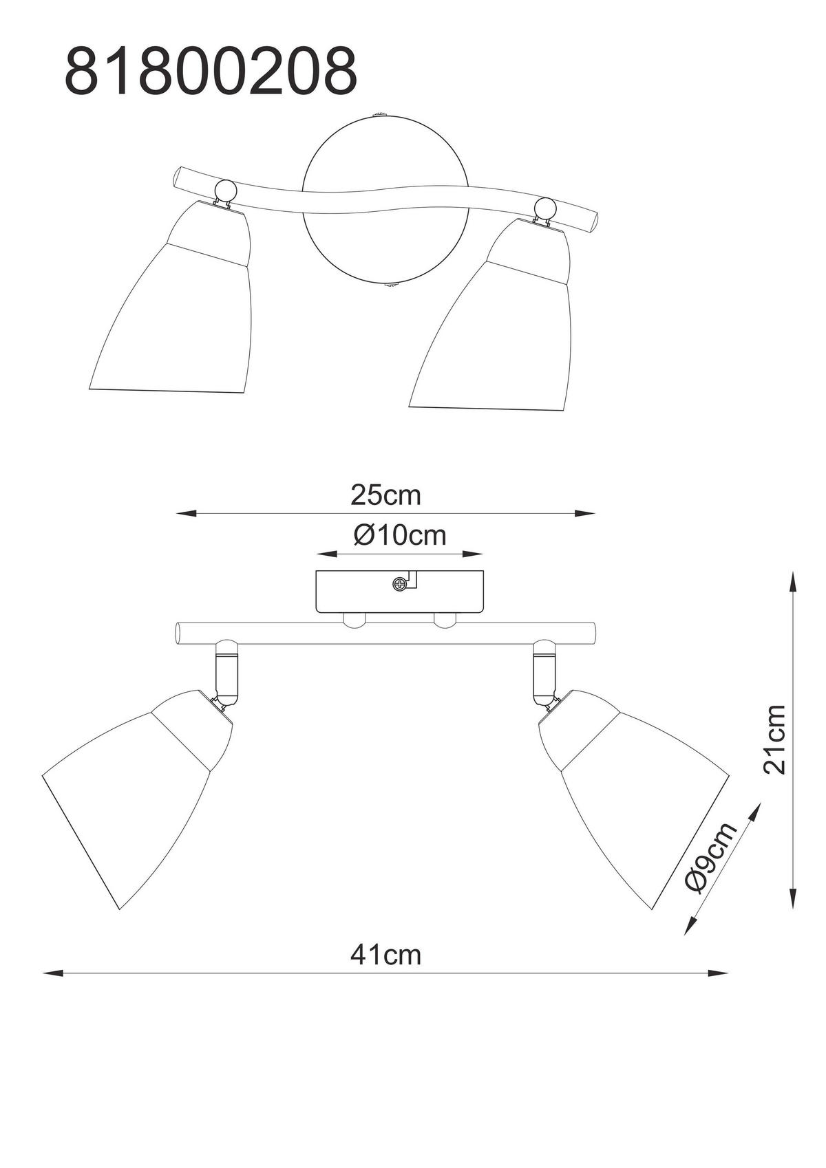 STRAHLER Paula 25/10/21 cm  - Schwarz/Grau, Design, Glas/Metall (25/10/21cm) - Globo