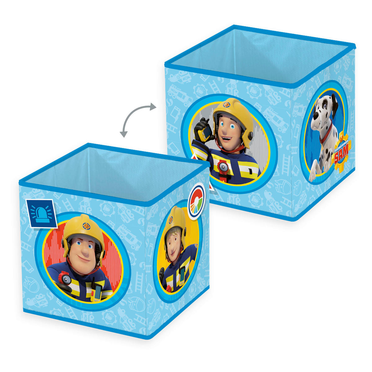 AUFBEWAHRUNGSBOX Feuerwehrmann Sam  - Multicolor/Hellblau, Basics, Textil (30/30/30cm) - Herding