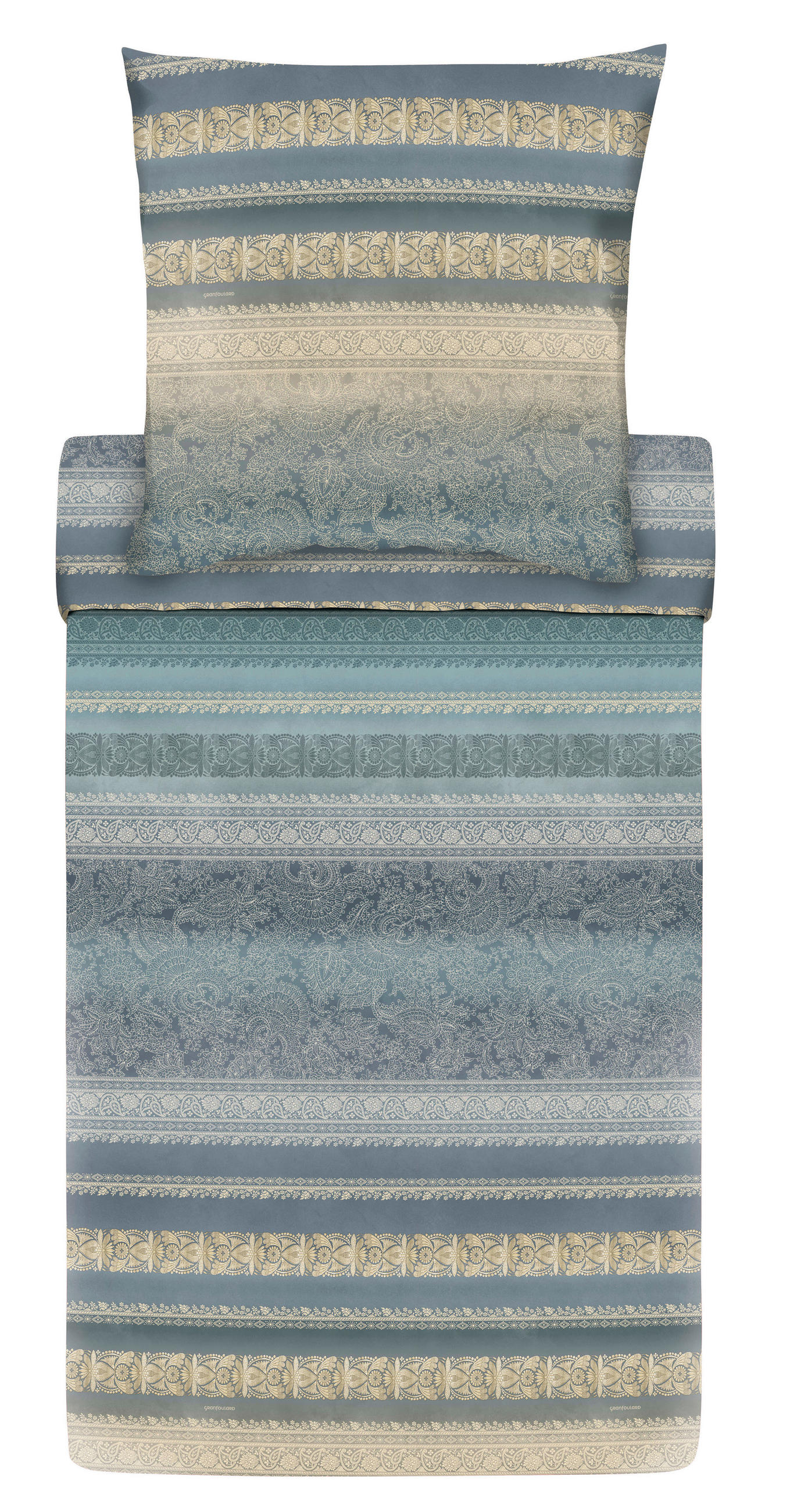 BETTWÄSCHE Satin 155/220 cm  - Hellgrau, KONVENTIONELL, Textil (155/220cm) - Bassetti