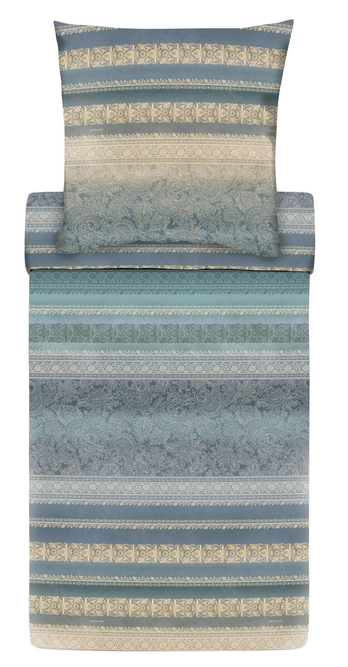 BETTWÄSCHE Satin 155/220 cm  - Hellgrau, KONVENTIONELL, Textil (155/220cm) - Bassetti