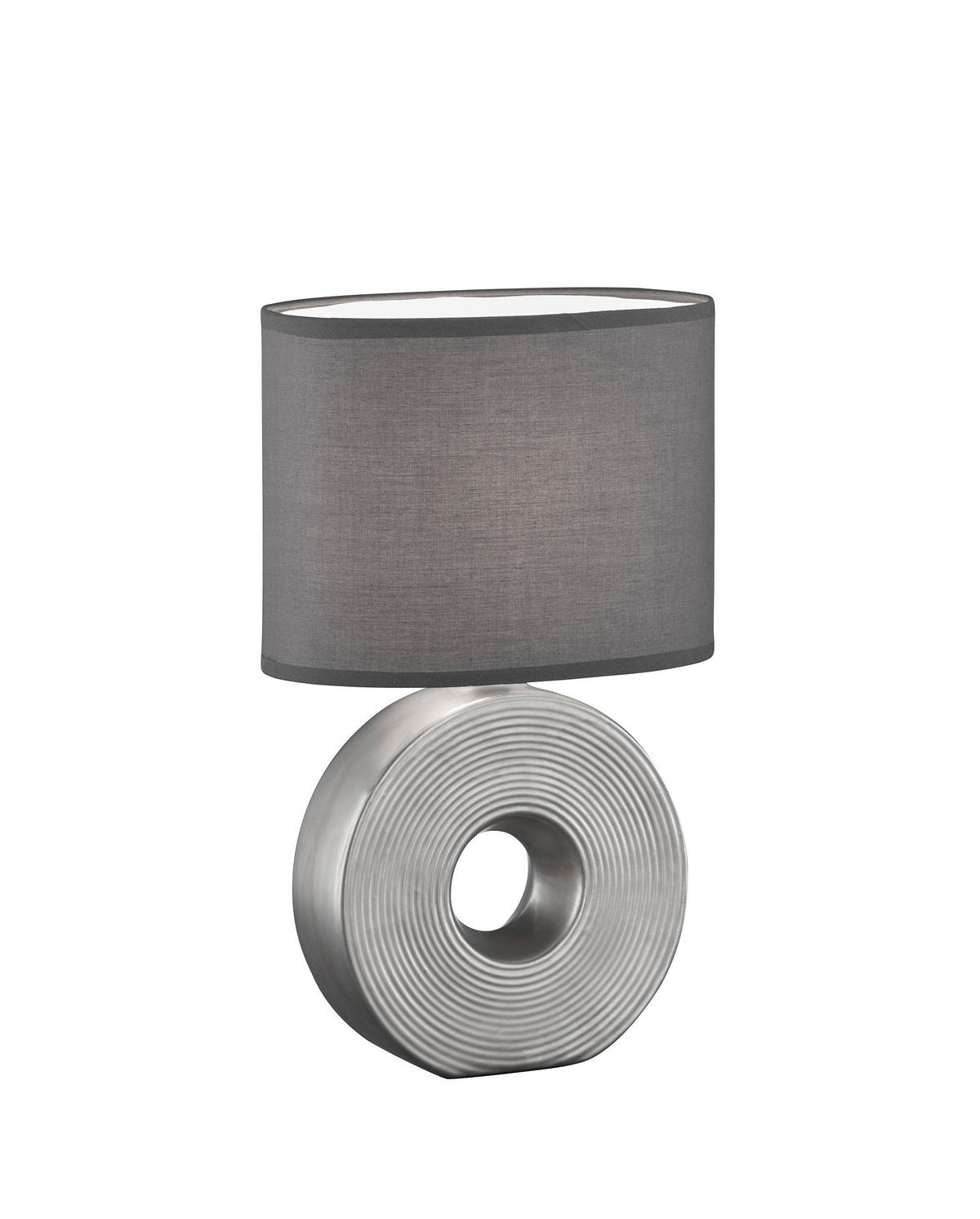 TISCHLEUCHTE - Weiss/Anthrazit, Design, Keramik/Textil (23/13/38cm) - Fischer & Honsel