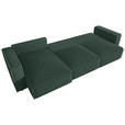 ECKSOFA Dunkelgrün Cord Zierkissen, Rückenkissen, Schlaffunktion, Rücken echt  - Dunkelgrün/Schwarz, MODERN, Kunststoff/Textil (350/168cm) - Xora