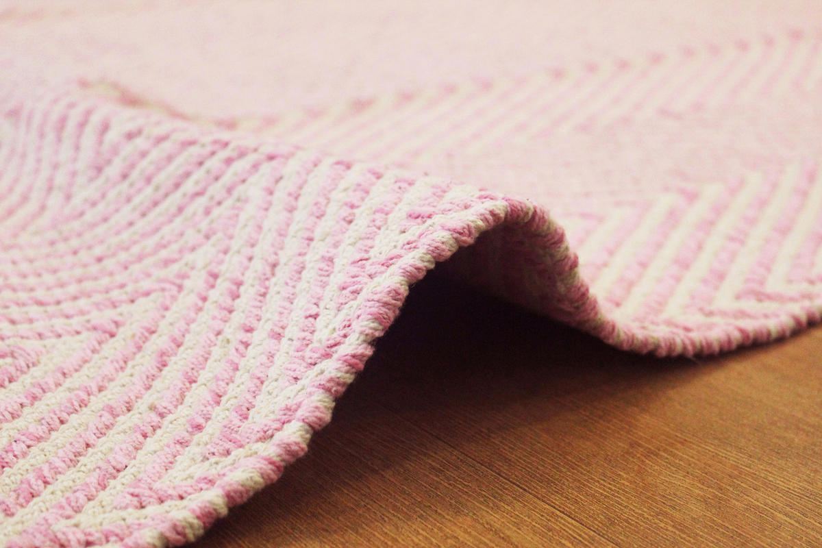 FLACHWEBETEPPICH 120/170 cm Pink  - Pink, KONVENTIONELL, Textil (120/170cm)