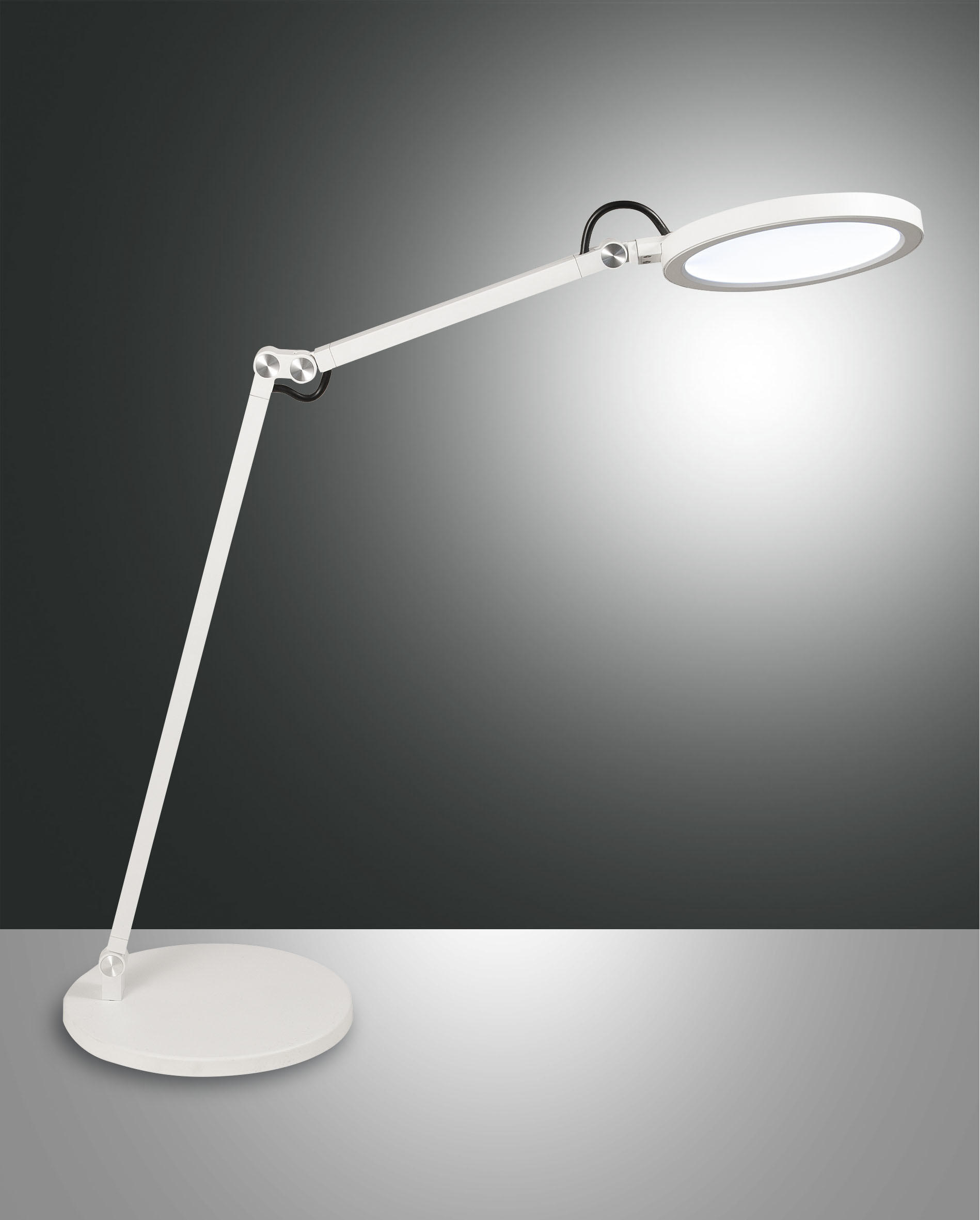 LED-SCHREIBTISCHLEUCHTE Regina 40/80 cm   - Weiß, Design, Kunststoff/Metall (40/80cm) - Fabas Luce