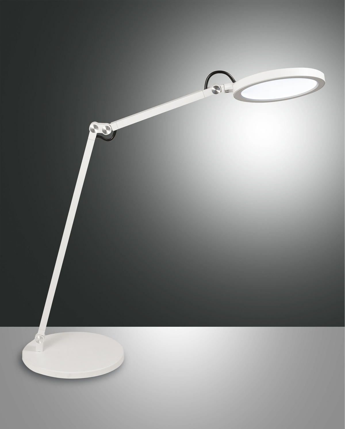 LED-SCHREIBTISCHLEUCHTE 40/80 cm   - Weiß, Design, Kunststoff/Metall (40/80cm) - Fabas Luce