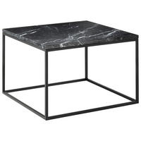 COUCHTISCH in Metall, Stein 65/65/41,5 cm  - Schwarz, Design, Stein/Metall (65/65/41,5cm) - Johann Jakob