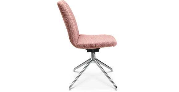STUHL in Aluminium Flachgewebe Metall, Textil - Alufarben/Rosa, Design, Textil/Metall (46/81,5-84,5/55cm) - Johann Jakob