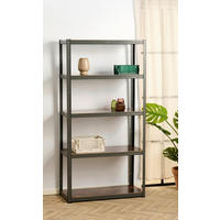 SCHWERLASTREGAL 90/180/40 cm  - Eukalyptusholzfarben/Schwarz, Basics, Holzwerkstoff/Metall (90/180/40cm)