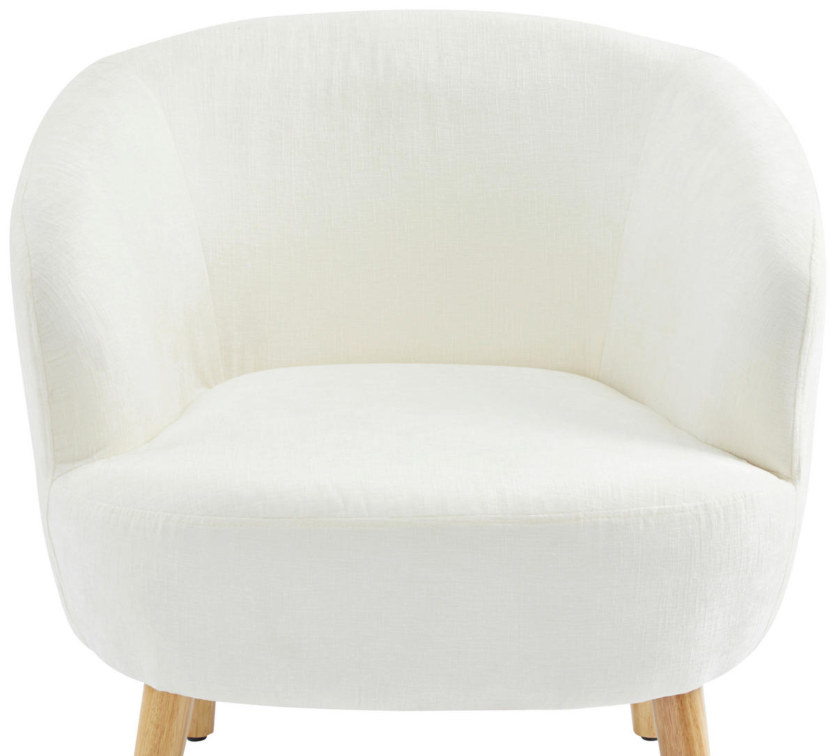 COCKTAILSESSEL Flachgewebe Ecru, Creme    - Ecru/Creme, Design, Holz/Textil (72/71/74cm) - MID.YOU