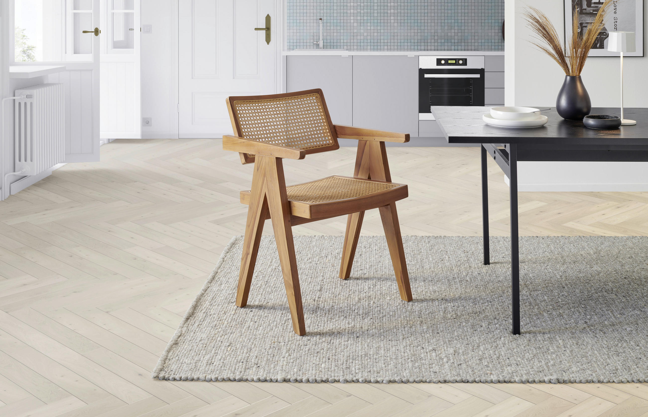 ARMLEHNSTUHL  in  - Naturfarben, MODERN, Holz (58/80/55cm) - Livetastic