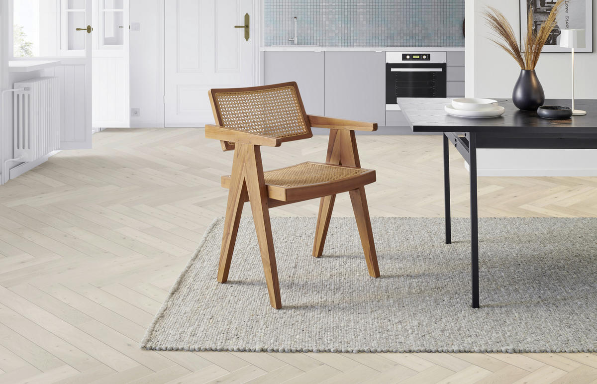 ARMLEHNSTUHL  in  - Naturfarben, MODERN, Holz (58/80/55cm) - Livetastic
