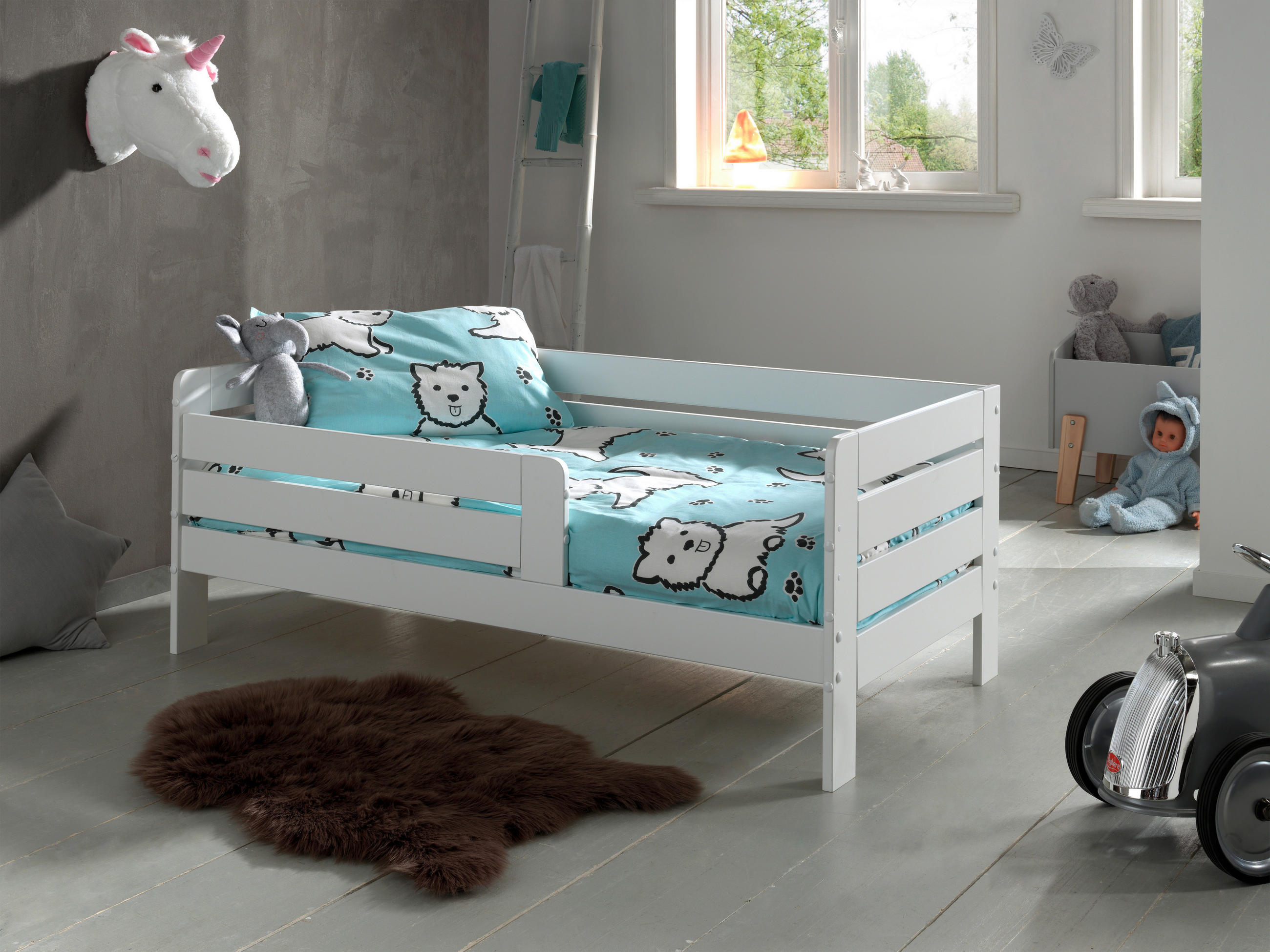 KINDER-/JUNIORBETT 70/140 cm  in Weiß  - Weiß, MODERN, Holz/Holzwerkstoff (70/140cm) - MID.YOU