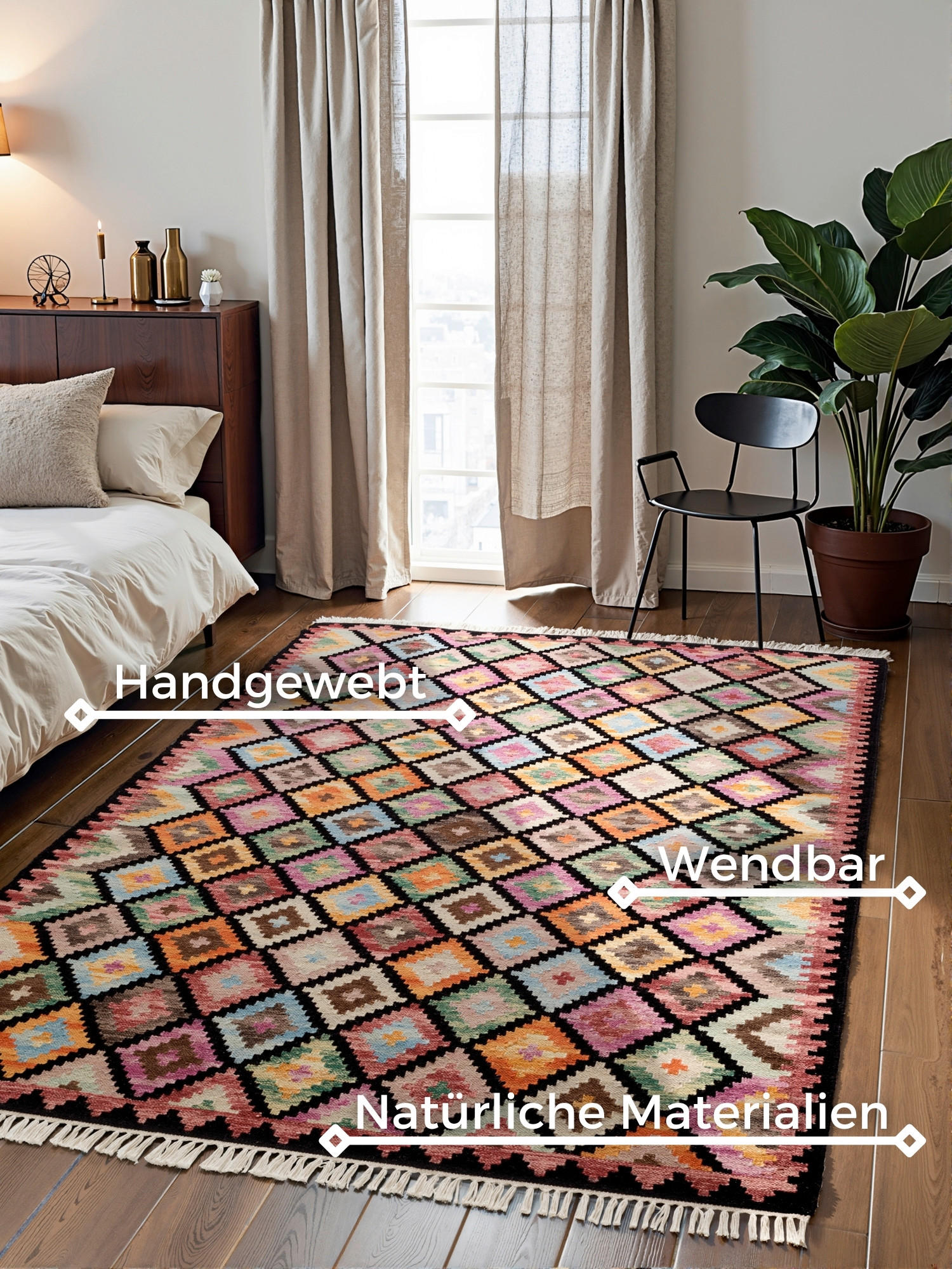 ORIENTTEPPICH 200/290 cm Kamal Multicolor, Schwarz  - Multicolor/Schwarz, Design, Textil (200/290cm)