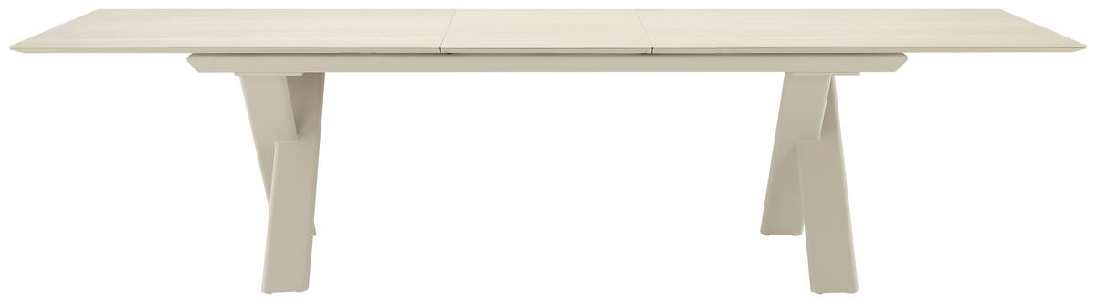 GARTENTISCH 240-300/100/74 cm Metall, Keramik rechteckig  - Sandfarben/Mokka, Basics, Keramik/Metall (240-300/100/74cm) - Zebra 