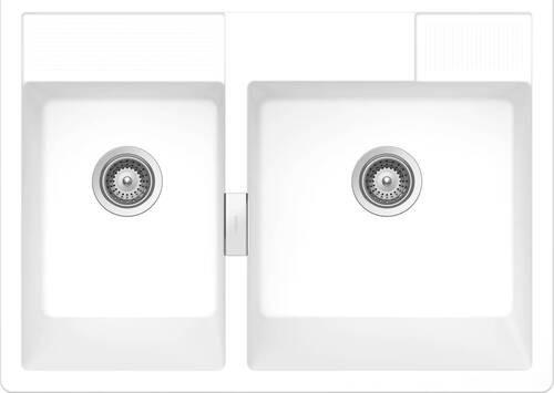 SPÜLE KALM175MDAY  - Weiß, Basics, Stein (90/63cm) - Schock