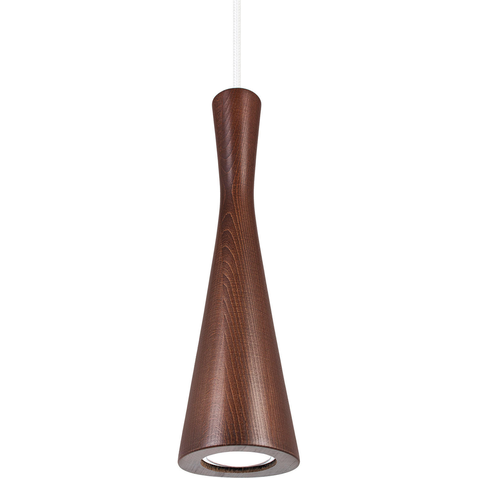 HÄNGELEUCHTE Vegas  - Nussbaumfarben/Weiß, Natur, Holz (10/90-140cm)