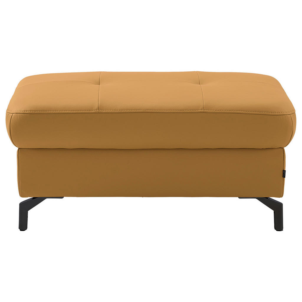 Thumbnail - Novel Hocker, Senfgelb, Leder, Echtleder, Rindleder, rechteckig, 95x48x74 cm, Lederauswahl, Wohnzimmer, Hocker, Sitzhock...