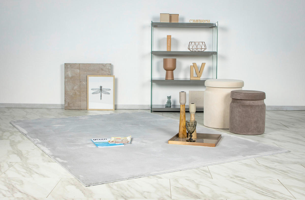 FLACHWEBETEPPICH 160/230 cm Silberfarben rechteckig  - Silberfarben, Basics, Textil (160/230cm) - Kayoom