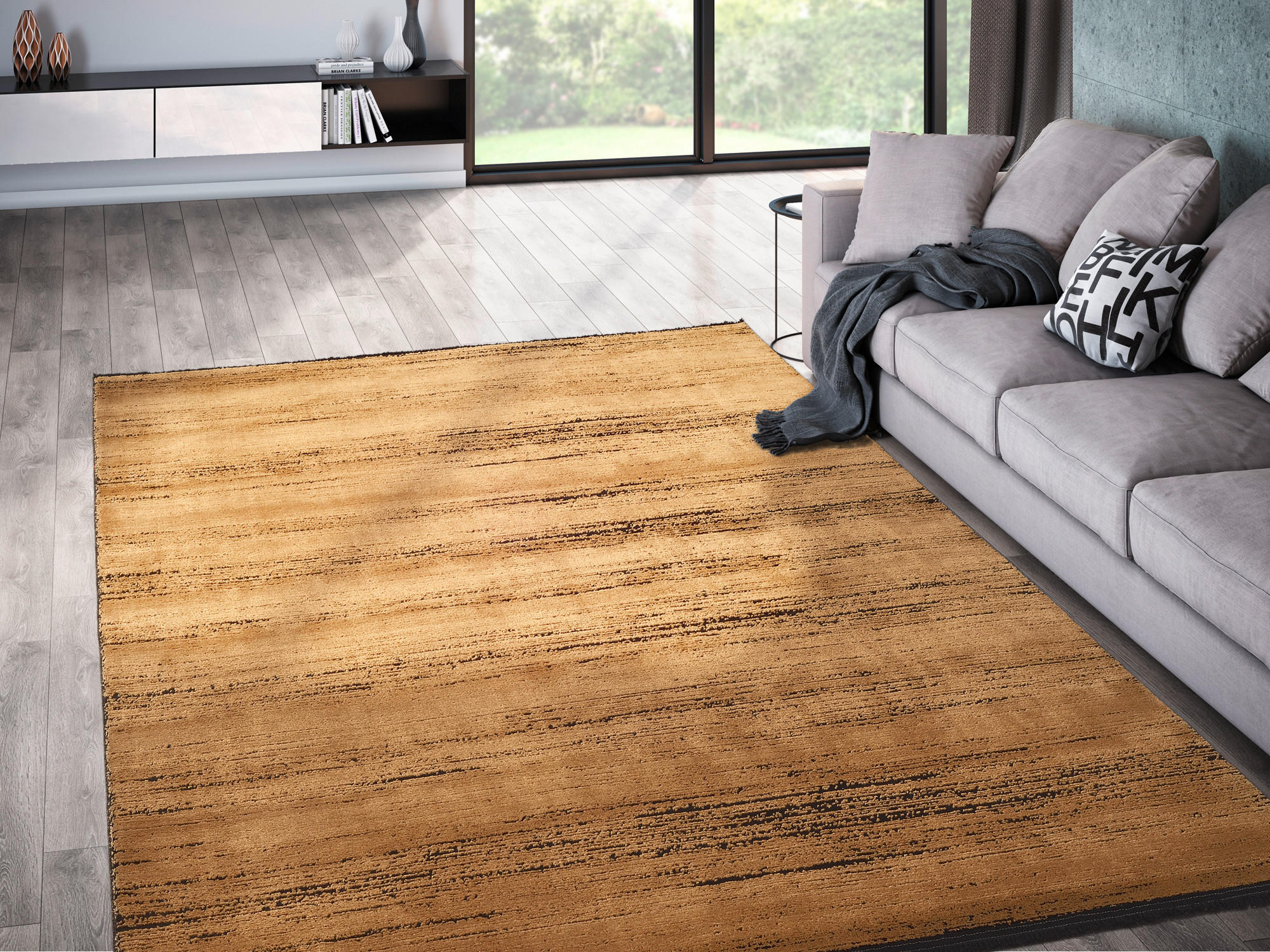 WEBTEPPICH 78/150 cm Dallas Goldfarben  - Goldfarben, Design, Textil (78/150cm) - Musterring