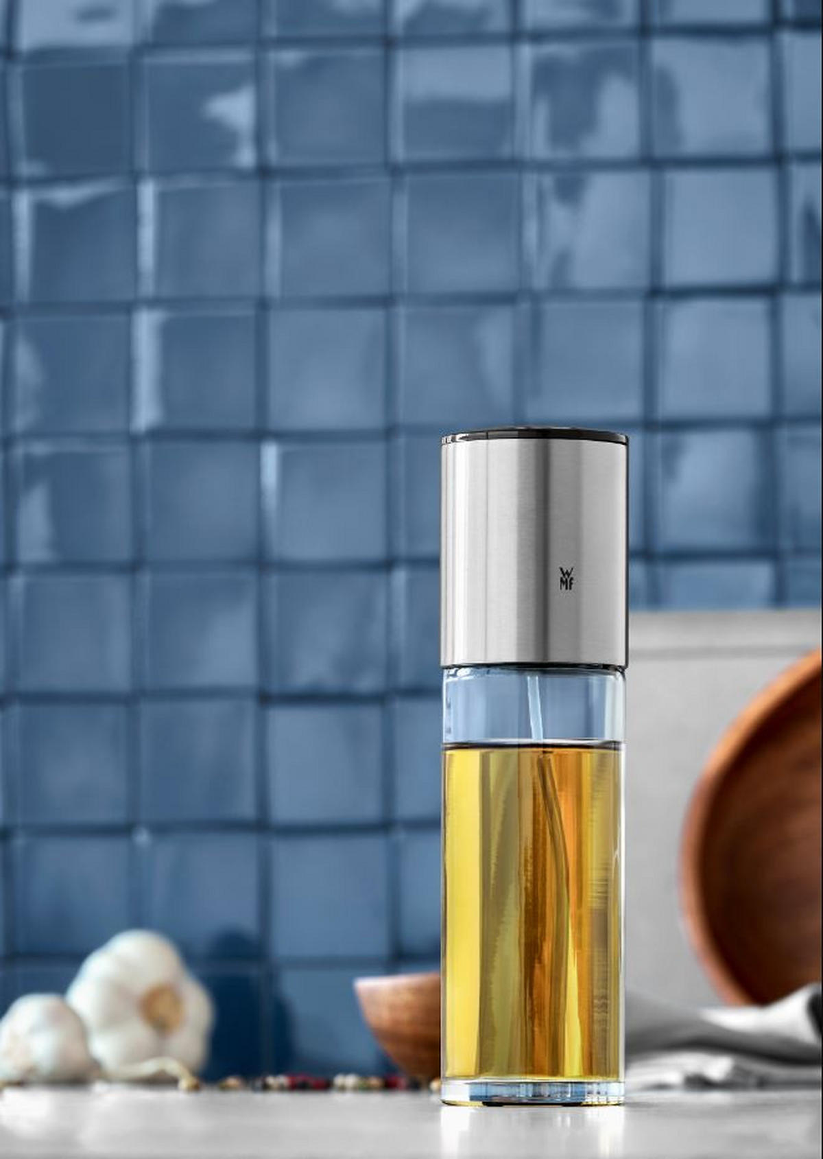ESSIG-/ÖL-MENAGE - Klar/Edelstahlfarben, Design, Glas/Kunststoff (4,5/17cm) - WMF