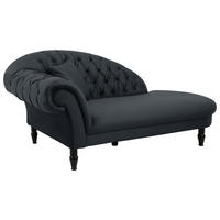RÉCAMIERE in Velours Anthrazit  - Anthrazit/Schwarz, Design, Holz/Textil (216/91/103cm) - MID.YOU