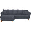 ECKSOFA in Webstoff Anthrazit  - Eichefarben/Anthrazit, Konventionell, Holz/Textil (284/162cm) - Carryhome