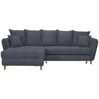 ECKSOFA in Webstoff Anthrazit  - Eichefarben/Anthrazit, Konventionell, Holz/Textil (284/162cm) - Carryhome