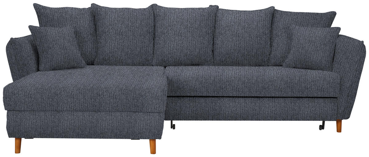 ECKSOFA in Webstoff Anthrazit  - Eichefarben/Anthrazit, Konventionell, Holz/Textil (284/162cm) - Carryhome