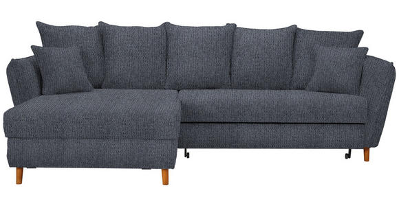 ECKSOFA in Webstoff Anthrazit 284/162 cm - Eichefarben/Anthrazit, KONVENTIONELL, Holz/Textil (284/162cm) - Carryhome