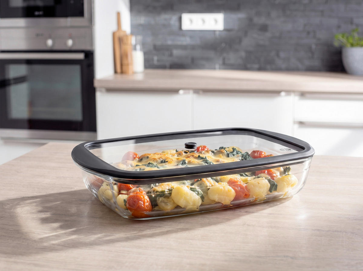 AUFLAUFFORM Kunststoff, Glas, Textil  - Transparent/Schwarz, Basics, Glas/Kunststoff (41.5/25/8.2cm) - CHEF CUISINE