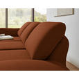 ECKSOFA  in Flachgewebe Kupferfarben Armteilverstellung, Relaxfunktion, Drehsitzfunktion  175-224/255-365 cm  - Schwarz/Kupferfarben, Design, Textil/Metall (175-224/255-365cm) - Dieter Knoll