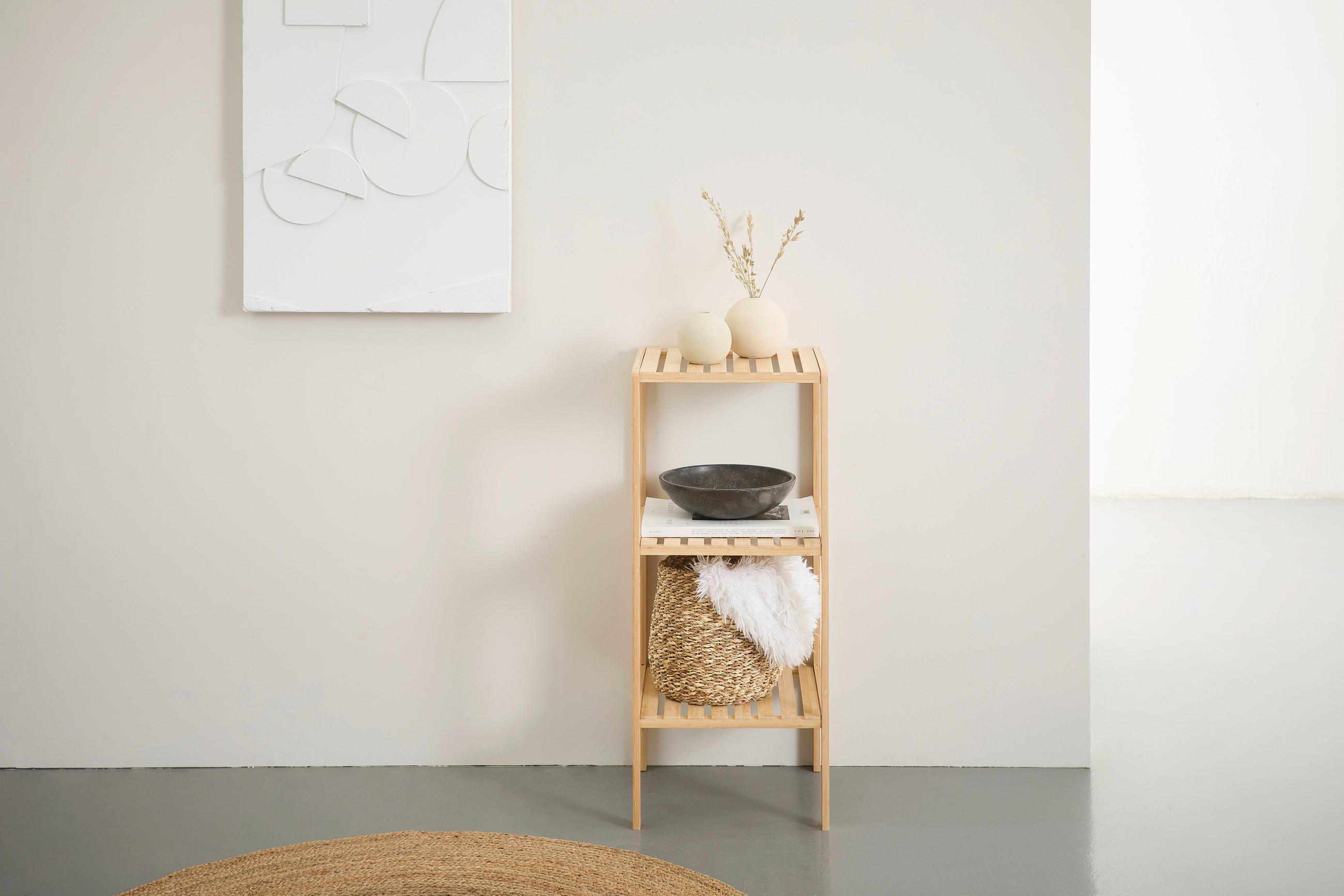 POLC 34/80/33 cm natúr színű  - natúr színű, Basics, természetes anyagok (34/80/33cm) - Carryhome