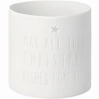 TEELICHTHALTER - Weiss, Basics, Keramik (9/9/8,7cm)
